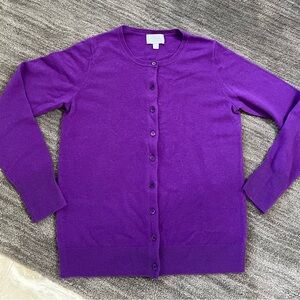 Pure Collection Vibrant Purple Cashmere Cardigan Sz S